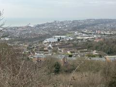 Looking back over Folkestone